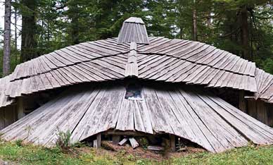 
A woodshed designed to resemble an eagle.
